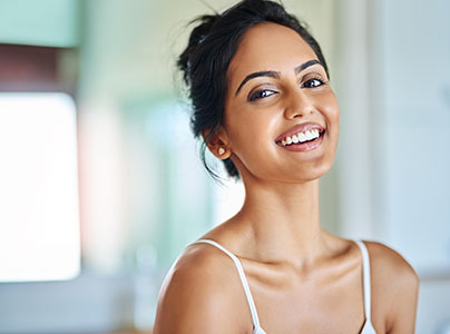 woman smiling