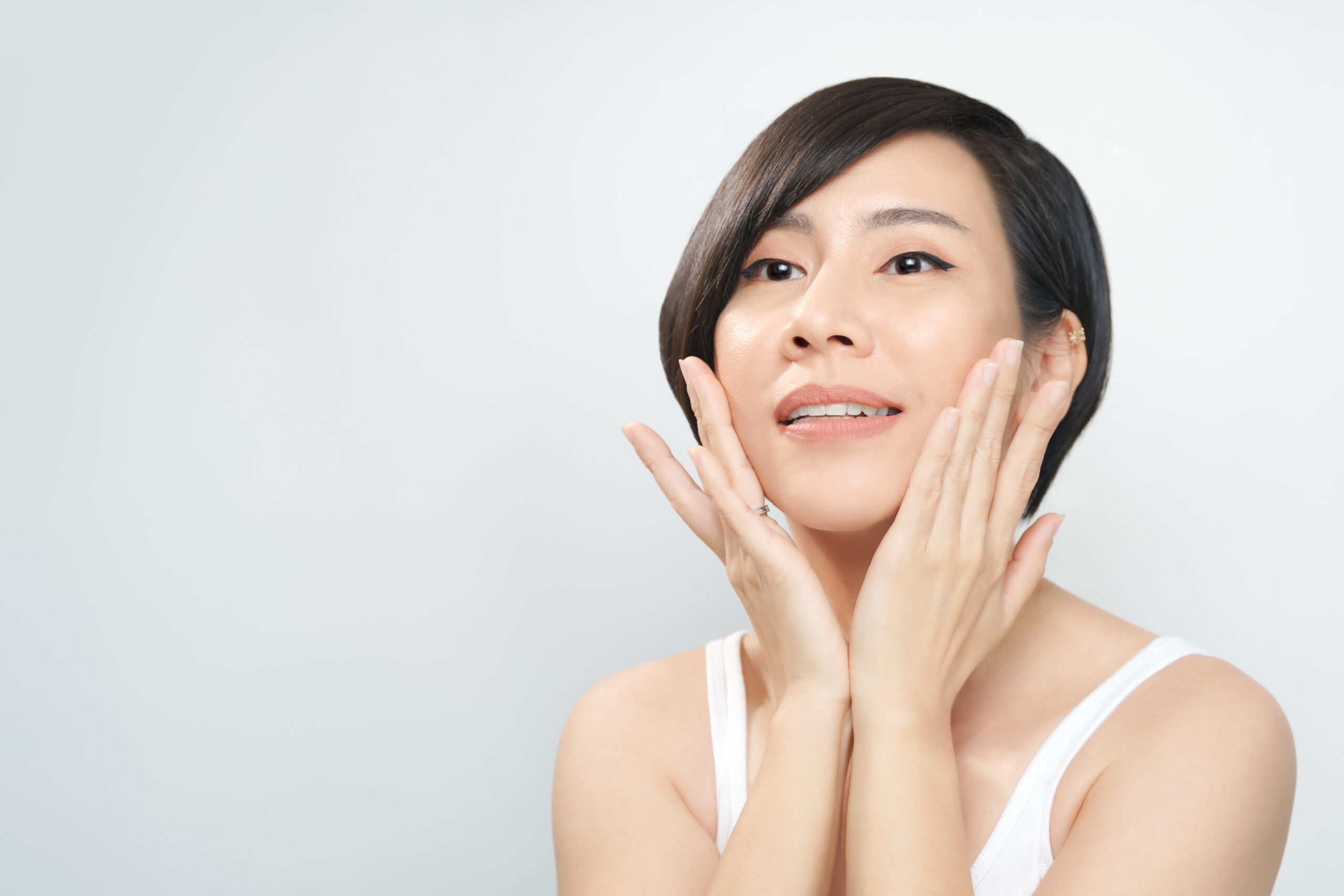 woman with radiant skin after treatment
